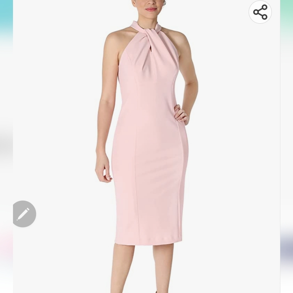 Julia Jordan Women's Sleeveless Knot Neck Sheath Dress - Picture 2 of 14